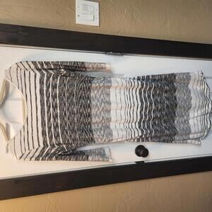 Athleta Comeback Striped Midi Dress Pima Cotton/Modal/Spandex size Large